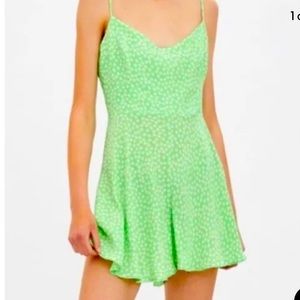 Zara Lime Green Daisy print Romper